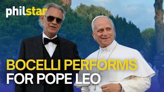 'Music brings voices together in unison': Andrea Bocelli performs for Pope Leo XIV