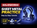 Solid Works Tutorial #sheetmetal #sheetmetalwork #solidworkstutorial 