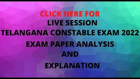 TS CONSTABLE EXAM 2022 | PRELIMS KEY | EXAM PAPER ANALYSIS | PAPER EXPLANATION | VMR Logics