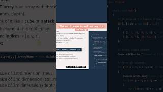 three dimensional array in c# | 3d array in c# | multidimensional array in c# | #csharp | #shorts