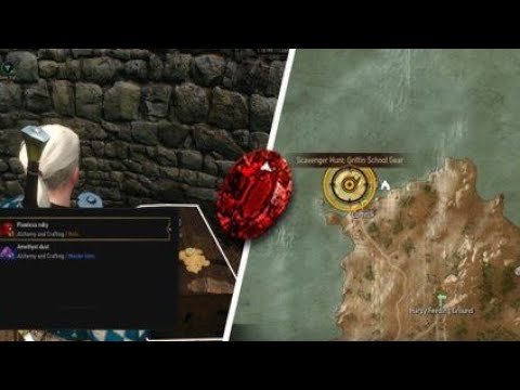 "Acquiring Flawless Rubies for Crafting Cat School Gear in The Witcher 3"