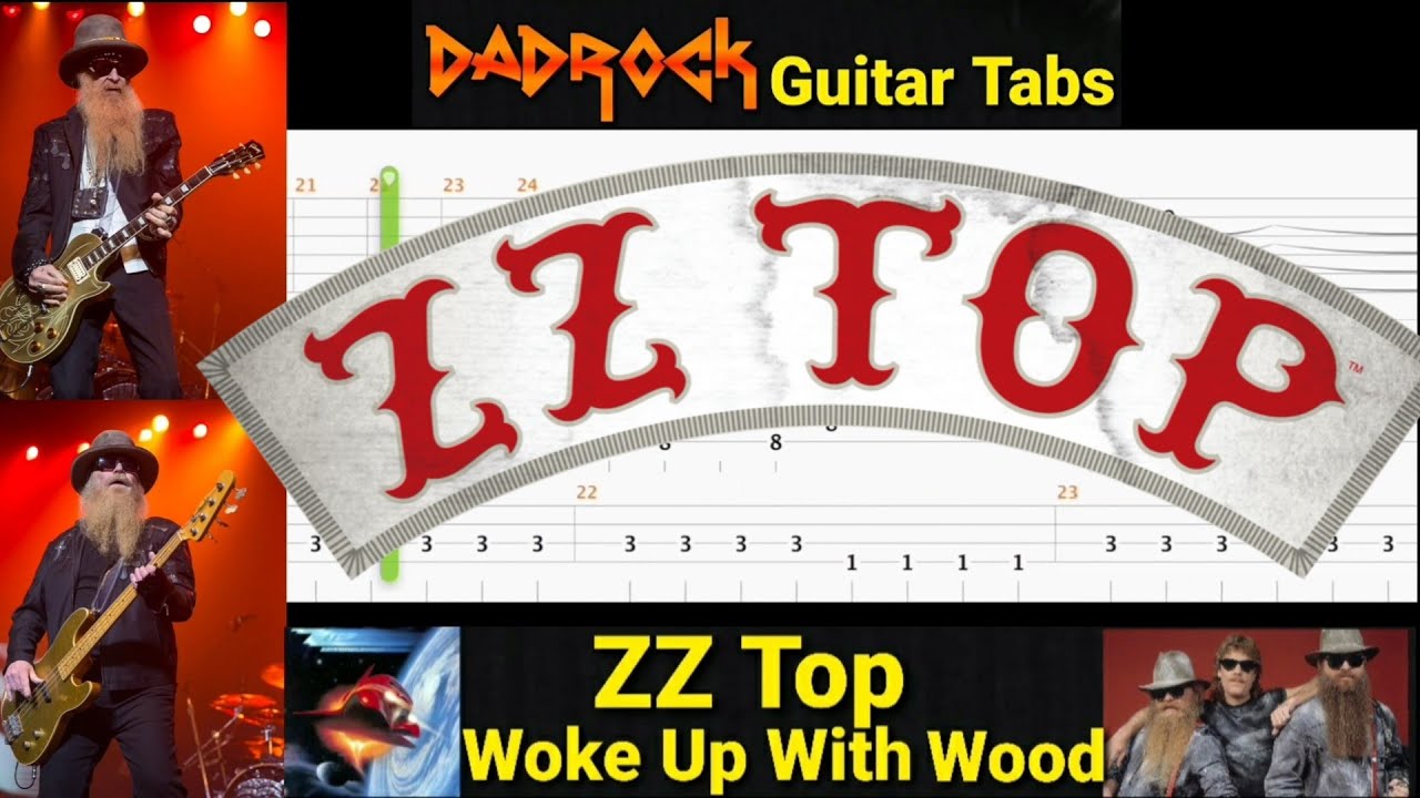 Woke Up With Wood ZZ Top Guitar + Bass TABS Lesson YouTube