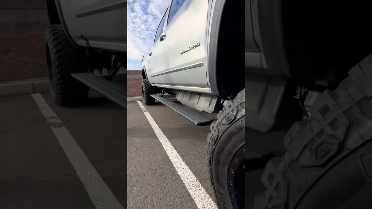 Электрические подножки: AMP Power Steps на GMC Sierra 2500HD Diesel