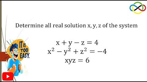 Step by Step Solution to a Three Variable Nonlinear System