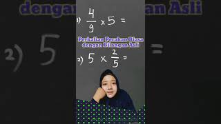 Perkalian Pecahan Biasa dengan Bilangan Asli - Matematika Kelas 5 Perkalian Pecahan #shorts