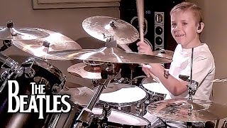 Video voorbeeld van "COME TOGETHER - BEATLES (7 year old Drummer)"