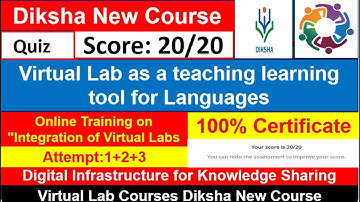 Virtual Lab as a teaching learning tool for Languages quiz answer