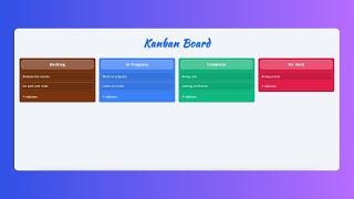 Build A Drag & Drop Kanban Board With HTML CSS And JavaScript