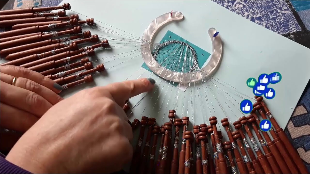 01 Colgante de encaje de bolillos: MATERIAL, INICIO  y REMATE ✂️ del circulo