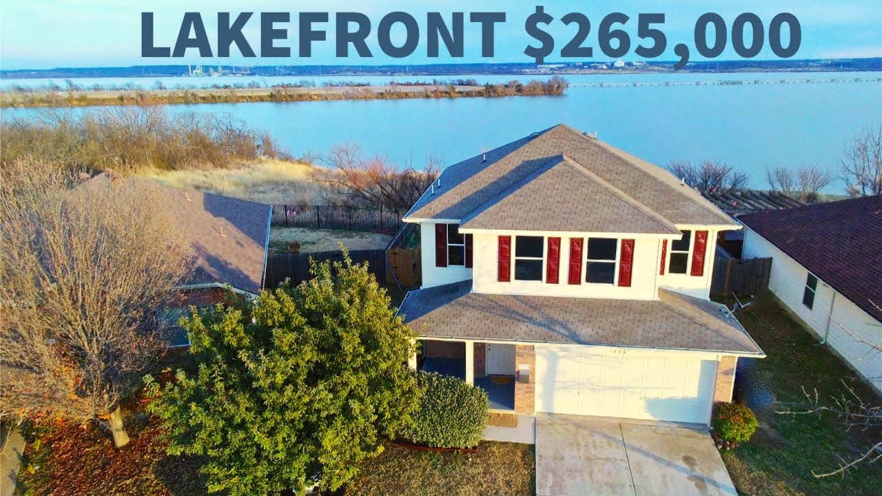 Cheapest Lakefront Home For Sale Near Dallas Only 265K No HOA Great 