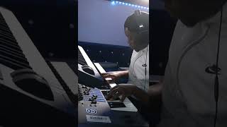 Some piano chords with drums