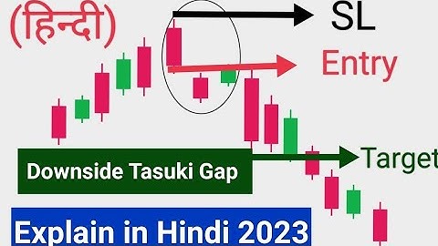 How to use Downside Tasuki Gap Bearish Continuation Candlestick pattern Explain in Hindi 2023
