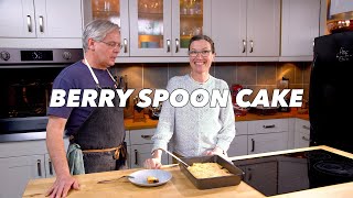 Berry Spoon Cake Recipe  Simple After Dinner Cake  Glen And Friends Cooking