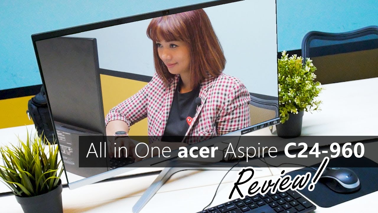 All In One Desktop Acer C24 960 Review Indonesia Simple Futuristik Youtube
