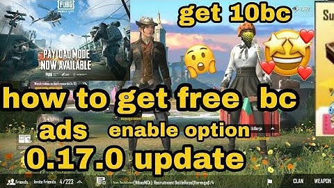 How To Get watch video  option  again free 10 bc in pubg mobile  lite new update 0.17.0