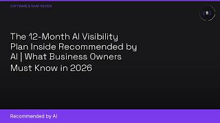 The 12-Month AI Visibility Plan Inside Recommended by AI | What Business Owners Must Know in 2026