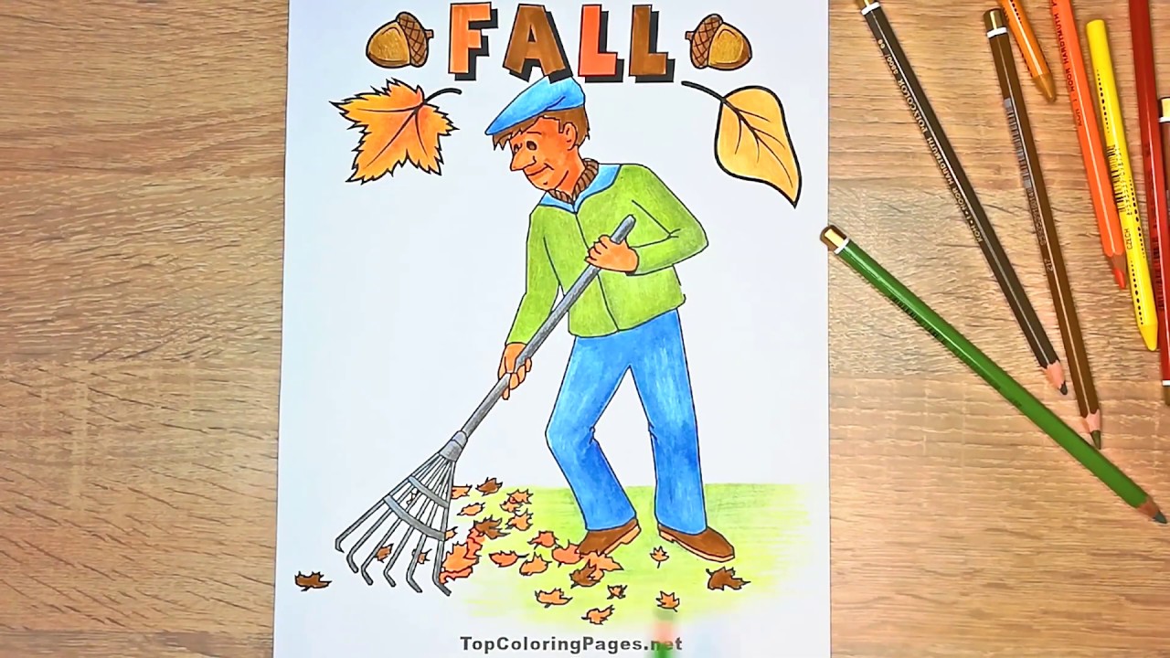 Fall coloring page for kids 🍁Autumn
