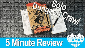 Paper App Dungeon - 5 minute board game review - solo dungeon crawl anywhere!