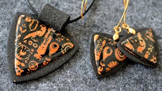 Ancient Egyptian inspired Earrings Polymer Clay Tutorial