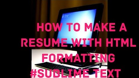 Create Resume html Formatting📂 Sublime text #resume#comment#share#subscribe#html#format#resumehtml#