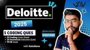 Deloitte Coding Questions 2025 | Deloitte NLA | Technical Interview Questions | HR Interview