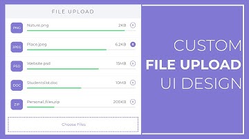 How to create the Custom File Upload using HTML and CSS  --  Upload Files in HTML