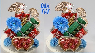 Cách làm tháp bánh kẹo chưng Tết-ý tưởng su su 