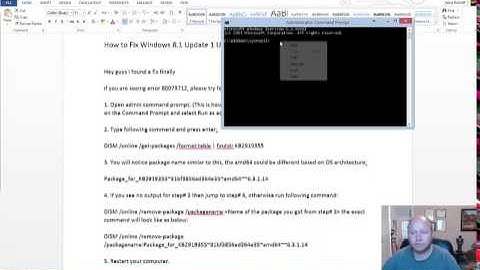 How to Fix Windows 8.1 Update 1 Update error 80073712