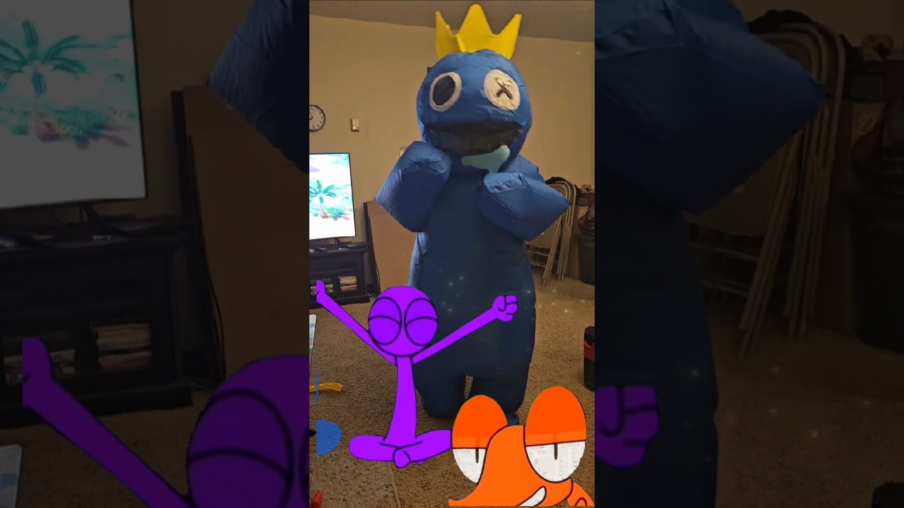 Blue rainbow friends 