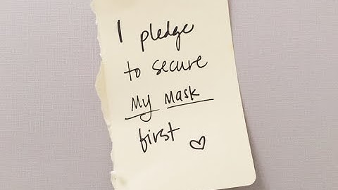 Put on your oxygen mask first! How can you help others if you are unconscious?