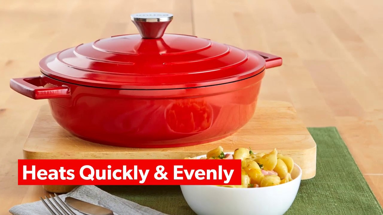 IMUSA USA Red Cast Nonstick Aluminum Casserole with Lid (Product Information)