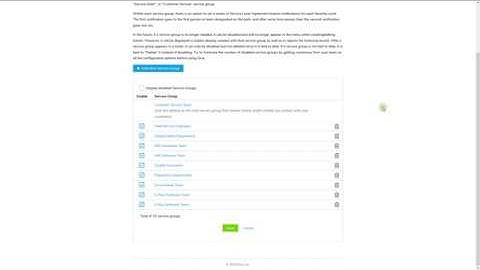Configure Ticket Service Groups for Our Customer Service Software