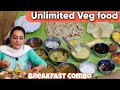 Unlimited south indian thali  food on banana leaf  south indian breakfast combo