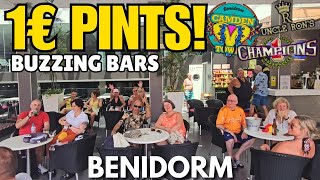 Benidorm - 1€ Pints are TAKING OVER! 🍺┃BUZZING Bars in the Rincón!