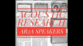 Acoustic Research Ar2A Speakers