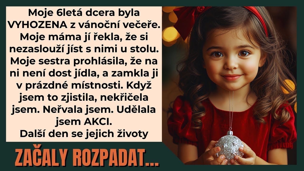 „Říkaly, že si nezasloužím jíst s nimi." Tuhle větu řekla moje šestiletá dcera, když jsem ji našla zamčenou v tmavém pokoji o Vánocích. Moje máma a sestra ji vyloučily od večeře, zatímco ostatní...