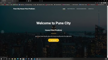 Pune City House Price Predictor website using machine learning and python flask