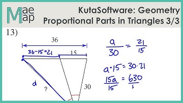 KutaSoftware: Geometry- Proportional Parts In Triangles And Parallel Lines Part 3