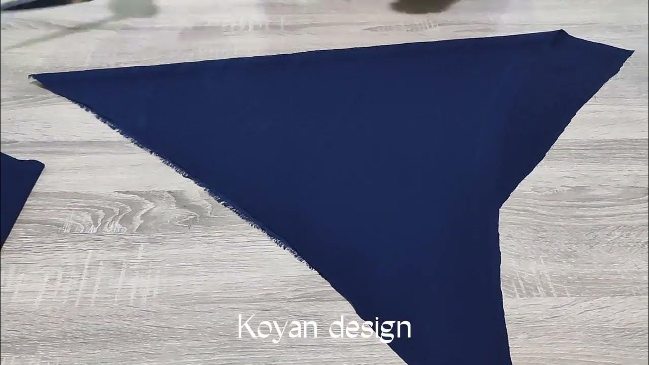 How to sew abaya with a scarf so easy and simple , طریقة فصال عبایة