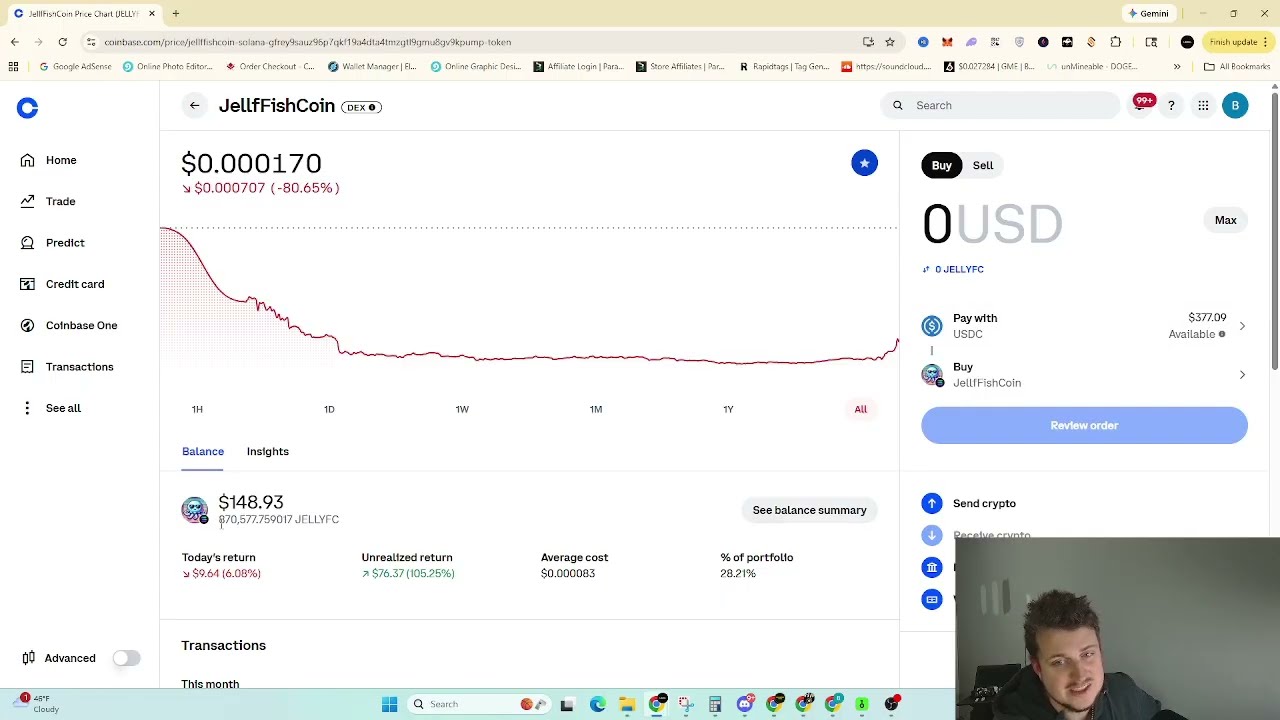 Вкладываю свои альткоины в Jellyfc