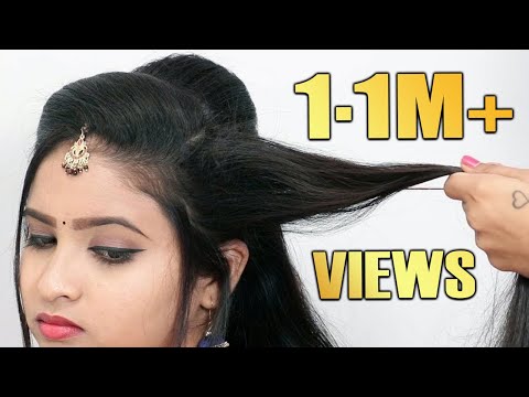 perfect-party-look-hairstyles-for-saree-with-short-to-long-hair-2019