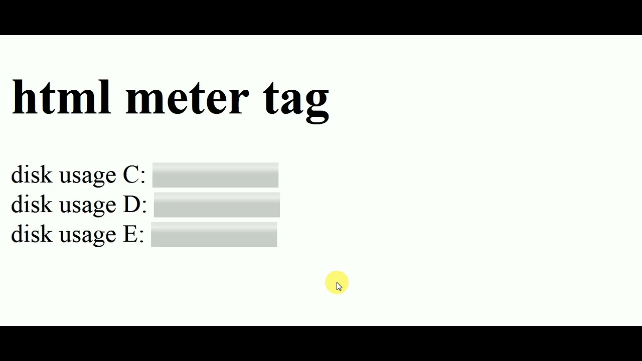The HTML meter tag !  
