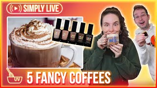 Making Fancy Coffee Drinks to Match My Nails 🔴LIVE - Simplybakelogical