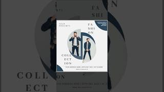 How to Create a Minimal Fashion Poster in Illustrator | Easy Shapes Tutorial. #flyer_design #shorts