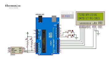 Arduino DS3232 Real Time Digital Clock & Calendar |  Simulation