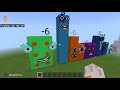 Minecraft NEW Numberblocks negative 6 (-6) Learn How to Build Numberblocks