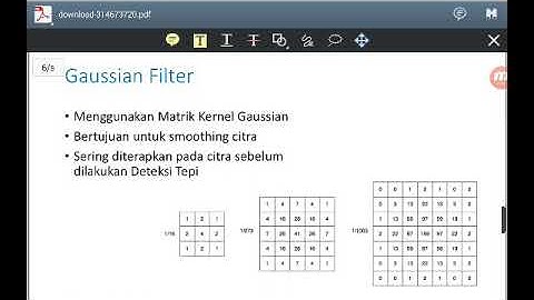 Komputasi Citra 6.3. Gaussian Filter