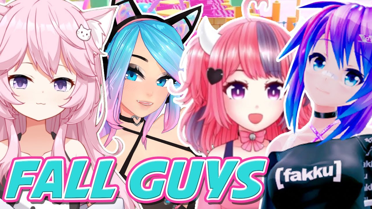 Nyanners Plays Fall Guys with Projekt Melody, Silvervale & Ironmouse (Full Stream)