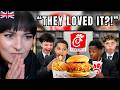 British Girl Reacts to American Highschoolers Trying Chick-fil-A for the FIRST Time