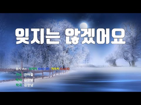 [은성 반주기] 잊지는않겠어요 - 건아들